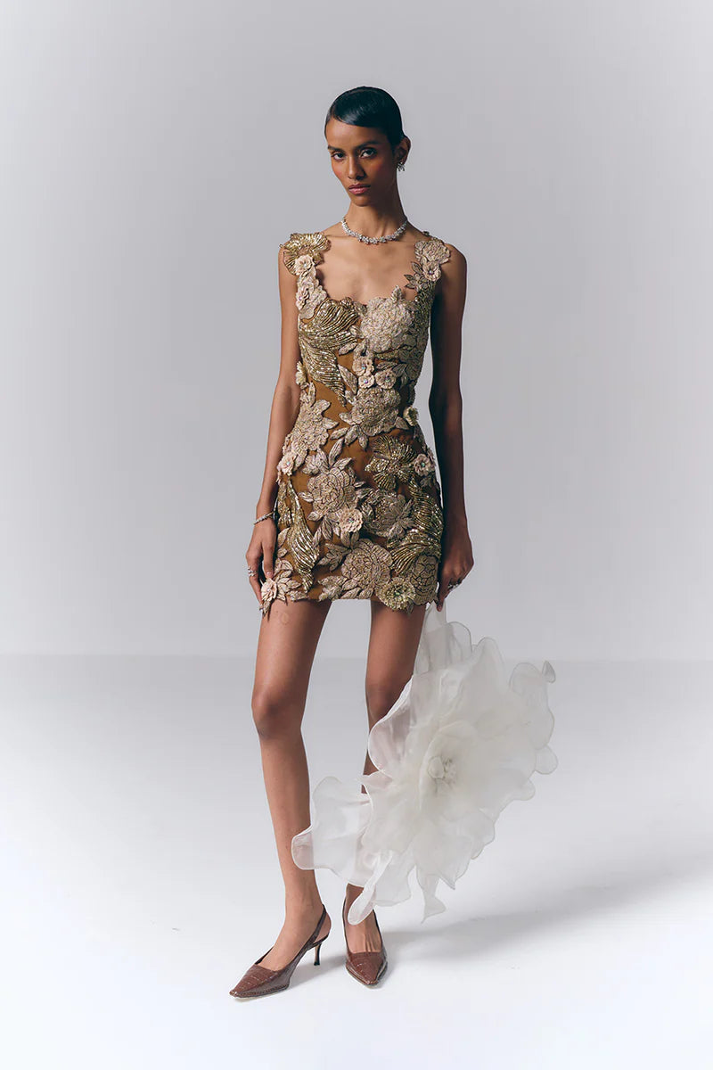 Mettalic Mini Dress